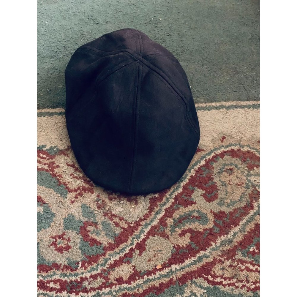 Unisex Black Weather Proof Pageboy Cap Size Med